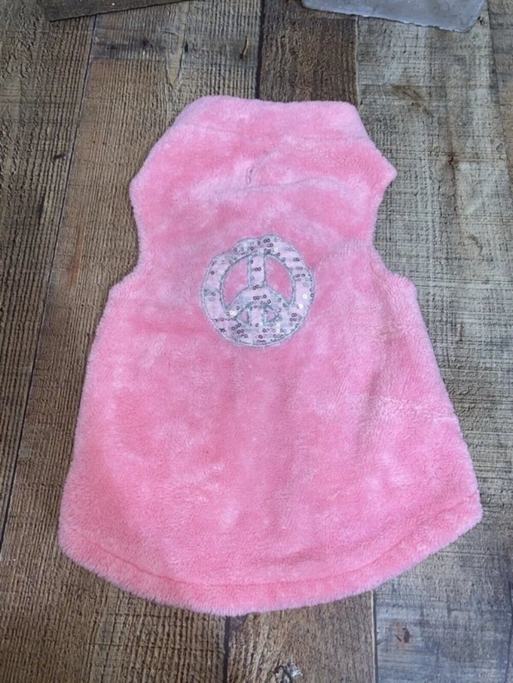 Canine Peace Dog Sweater Jacket Pet Pink Peace Sign